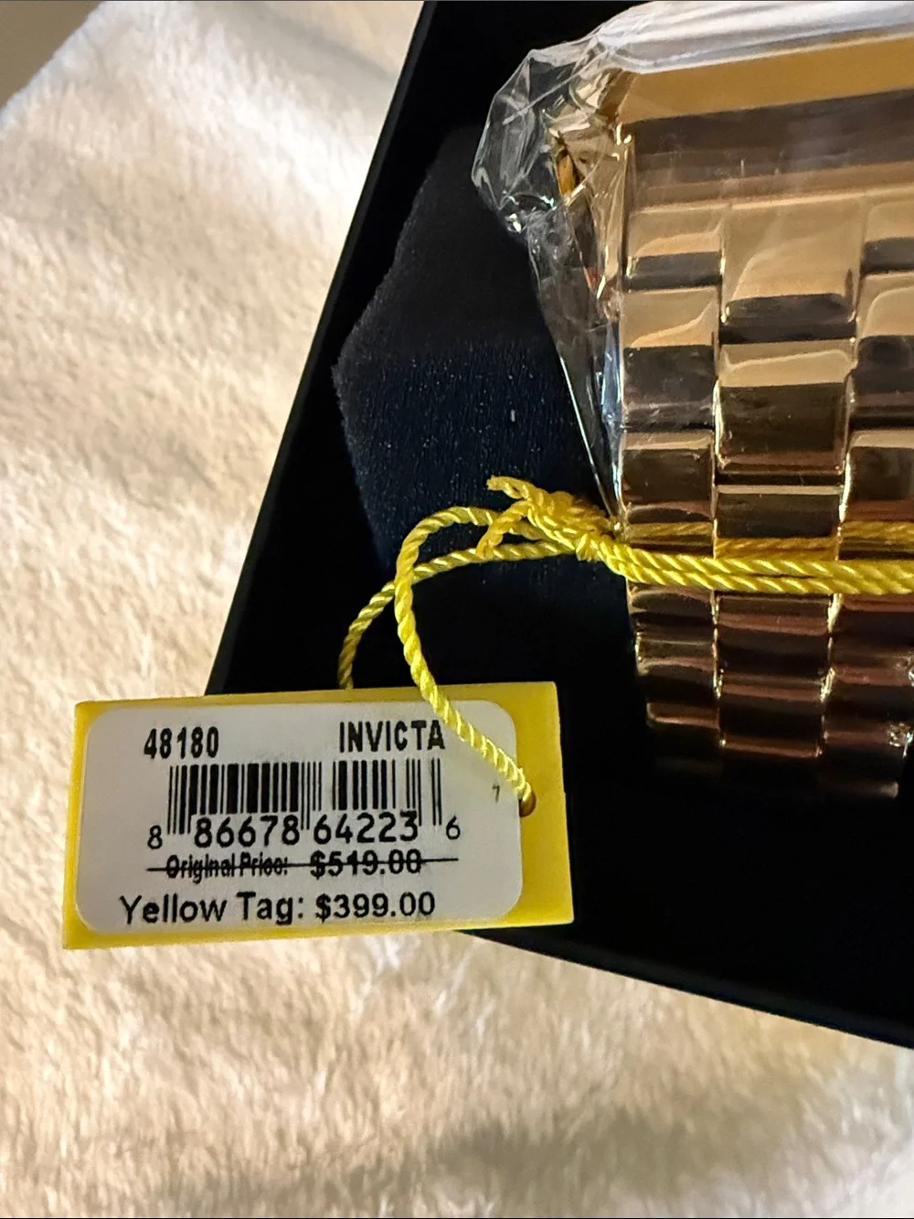 Invicta Gold Tone Watch with Good Dial and Black Roman Numerals